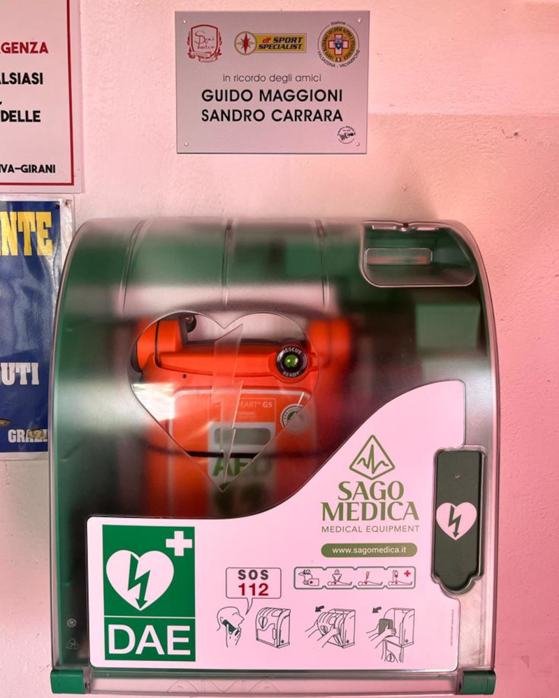 dae defibrillatore al bivacco riva girani