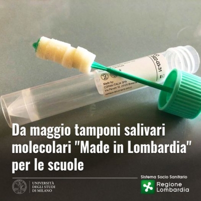 NELLE SCUOLE LOMBARDE PRESTO I TAMPONI SALIVARI