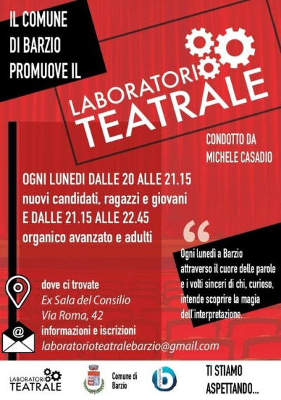 CERCASI NUOVE LEVE PER IL LABORATORIO TEATRALE