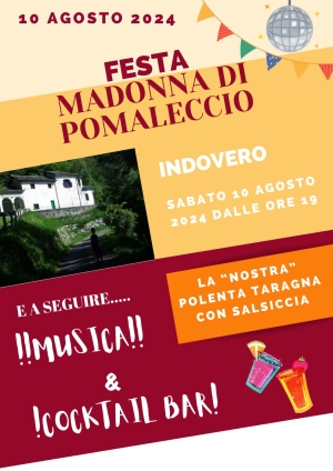 SABATO A INDOVERO LA FESTA DELLA MADONNA DI POMALECCIO