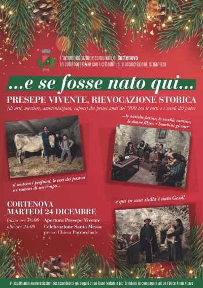 &quot;SE FOSSE NATO QUI&quot;: IL 24 DICEMBRE A CORTENOVA TORNA UN CLASSICO DEL S. NATALE