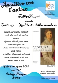 APERITIVO CON L&#039;AUTORE A BARZIO. SABATO 10 AGOSTO INCONTRO CON KETTY MAGNI