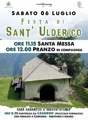 IL 6 LUGLIO SI FESTEGGIA A SANT&#039;ULDERICO