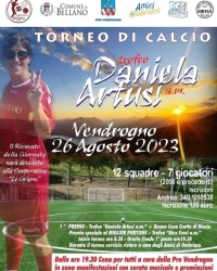 A VENDROGNO UN TORNEO DI CALCIO PER RICORDARE DANIELA ARTUSI