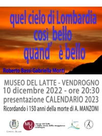 &quot;QUEL CIELO DI LOMBARDIA...&quot; SABATO AL MUU DI VENDROGNO