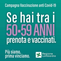 VACCINAZIONI: DA OGGI TOCCA AI 50-59 ENNI