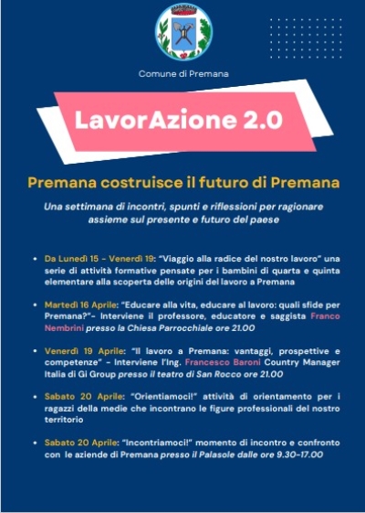 &quot;LAVOR-AZIONE 2.0&quot;, A PREMANA SI RAGIONA SUL PRESENTE E SUL FUTURO DEL PAESE