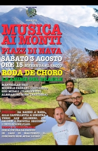 &quot;RODA DE CHORO&quot;, LE ANIME DEL BRASILE A PIAZZ DI NAVA SUI MONTI DI PASTURO IL 3 AGOSTO