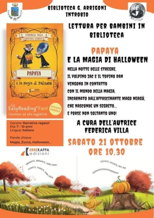 INTROBIO: SABATO 21 OTTOBRE LETTURE PER BAMBINI IN BIBLIOTECA