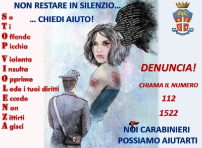 I CARABINIERI CONTRO LA VIOLENZA SULLE DONNE