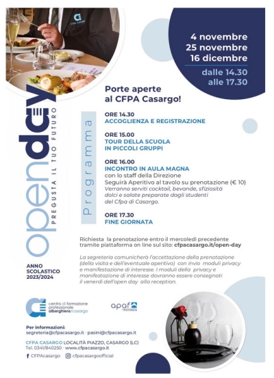 OPEN DAY AL CFPA DI CASARGO