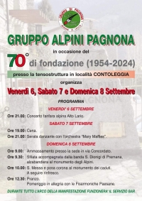 FINE SETTIMANA IN FESTA PER GLI ALPINI DI PAGNONA