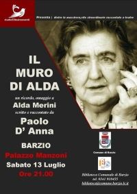 &quot;IL MURO DI ALDA&quot;, SABATO A BARZIO OMAGGIO A ALDA MERINI