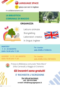 IN AGOSTO ALLA BIBLIOTECA DI MAGGIO I LABORATORI DI &quot;LANGUAGE SPACE&quot;