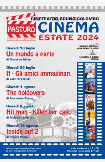 LA PROGRAMMAZIONE ESTIVA DEL CINETEATRO COLOMBO DI PASTURO