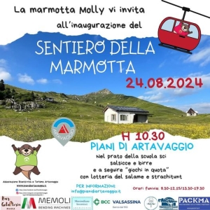 IL 24 AGOSTO AD ARTAVAGGIO INAUGURAZIONE DEL &quot;SENTIERO DELLA MARMOTTA