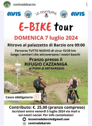 DOMENICA PROSSIMA L&#039;E-BIKE TOUR FINO AD ARTAVAGGIO