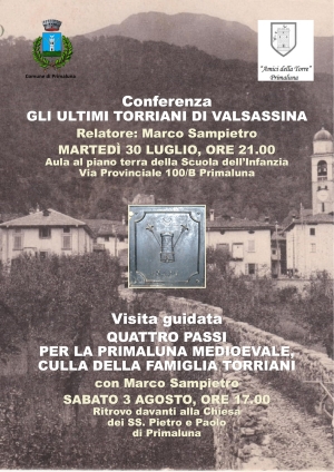 IL 30 LUGLIO E IL 3 AGOSTO A PRIMALUNA SI RICORDA LA FAMIGLIA TORRIANI