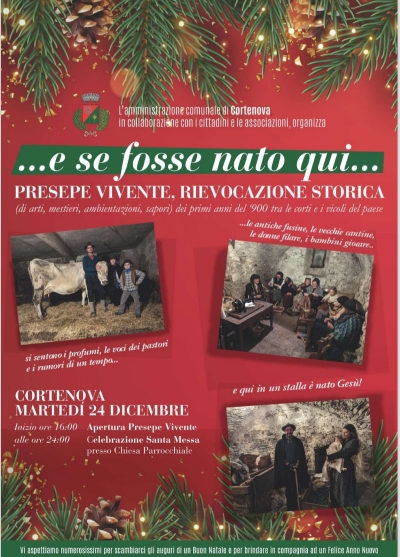 CORTENOVA: E' LA NOTTE DEL PRESEPE. TUTTO PRONTO PER 