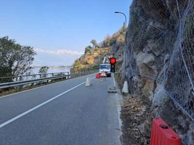 PROSEGUONO I LAVORI DI MESSA IN SICUREZZA DELLA PROVINCIALE A LAGO