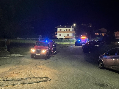 SEGNALATA FRANA A BALLABIO: VIGILI DEL FUOCO AL LAVORO NELLA NOTTE