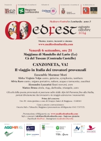 DOMANI A MAGGIANA DI MANDELLO TAPPA DEL MEDFEST