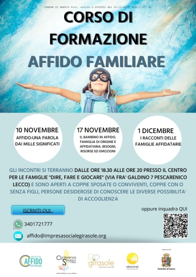 AFFIDO FAMIGLIARE: AL VIA UN CORSO DI FORMAZIONE