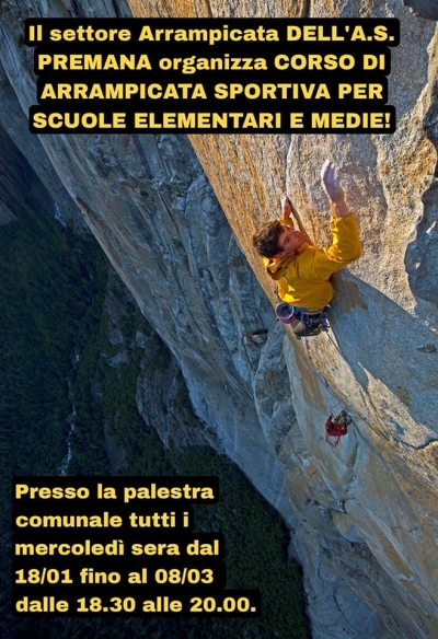 CORSO DI ARRAMPICATA SPORTIVA PER RAGAZZI A PREMANA