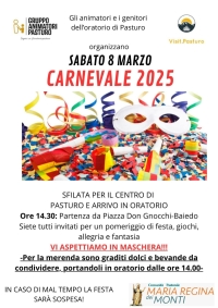 ANCHE A PASTURO L&#039;8 MARZO SFILATA DI CARNEVALE