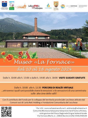 COME OGNI ANNO IL MUSEO &quot;LA FORNACE&quot; SARA&#039; APERTO NEI GIORNI DELLA SAGRA