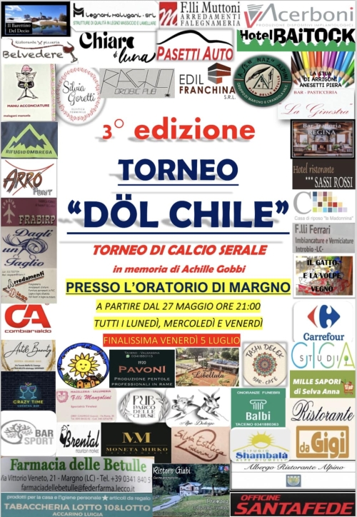 TORNEO &quot;DOL CHILE&quot;: ECCO LA LOCANDINA UFFICIALE