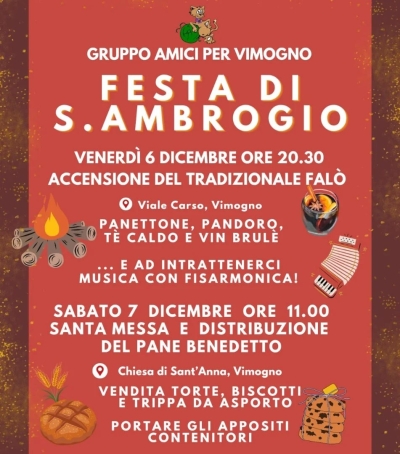 A VIMOGNO SI FESTEGGIA SANT&#039;AMBROGIO