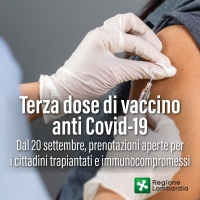 ARRIVA LA TERZA DOSE PER I VACCINI