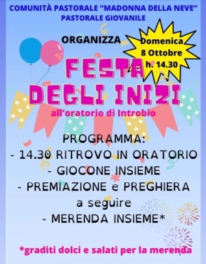 FESTA INIZIO ANNO ORATORIANO