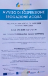 ATTENZIONE: NELLA NOTTE TRA MERCOLEDI&#039; E GIOVEDI&#039; NIENTE ACQUA A CORTABBIO