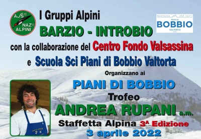 ANNULLATA (PURTROPPO) LA STAFFETTA ALPINA IN RICORDO DI ANDREA RUPANI. CONFERMATA LA S. MESSA AL RIFUGIO LECCO