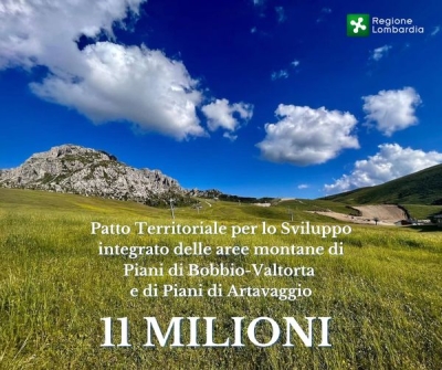 DALLA REGIONE 11 MILIONI DI EURO PER IL COMPRENSORIO BOBBIO-VALTORTA-ARTAVAGGIO