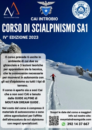 LE GUIDE DI MOUNTAIN DREAM PROPONGONO UN CORSO DI SCI ALPINISMO