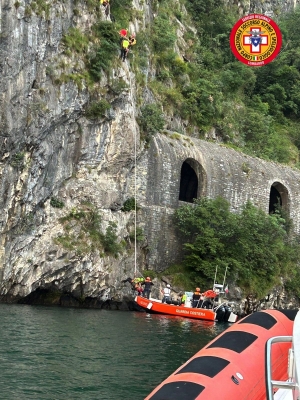 ESERCITAZIONE A LAGO PER IL SOCCORSO ALPINO VALSASSINA