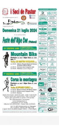 IL 21 LUGLIO ALL&#039;ALPE COA FESTA E COMPETIZIONE PER BIKERS E RUNNERS