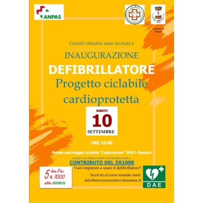 UN DEFIBRILLATORE SULLA CICLABILE