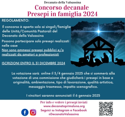 CONCORSO DECANALE PRESEPI: VOTO ONLINE IL 3 E 4 GENNAIO