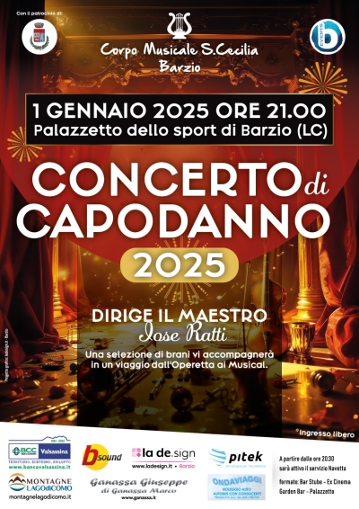 A BARZIO IL CAPODANNO SI FESTEGGIA IN MUSICA CON IL CONCERTO DEL CORPO MUSICALE S. CECILIA