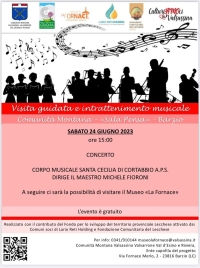 DOMANI POMERIGGIO CONCERTO DELLA BANDA DI CORTABBIO ALLA FORNACE (E VISITA AL MUSEO)