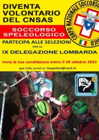 Il Soccorso Alpino cerca speleologi volontari