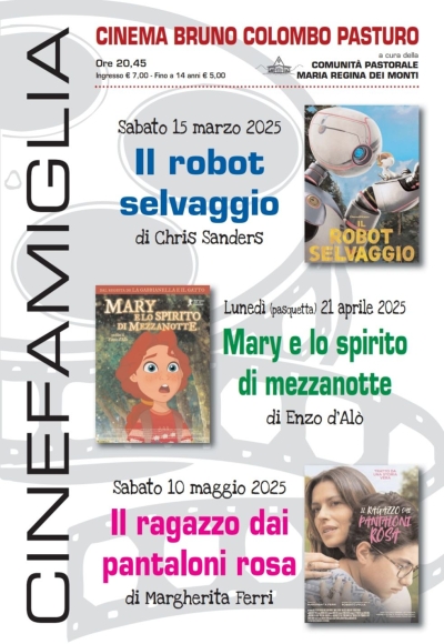 TORNA IL &quot;CINEFAMIGLIA&quot;. TRE APPUNTAMENTI TRA MARZO E MAGGIO