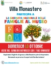 VILLA MONASTERO ADERISCE ALLA &quot;GIORNATA NAZIONALE DELLE FAMIGLIE AL MUSEO&quot;. APPUNTAMENTO DOMENICA PROSSIMA