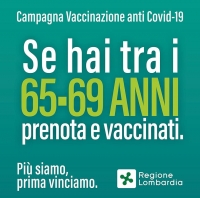 VACCINAZIONI:TOCCA ALLA FASCIA 65-69 ANNI