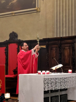 IL SALUTO DI DON MARCO MAURI ALLA COMUNITA&#039; PASTORALE MADONNA DELLA NEVE