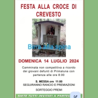 PRIMALUNA: DOMENICA LA FESTA ALLA CROCE DI CREVESTO